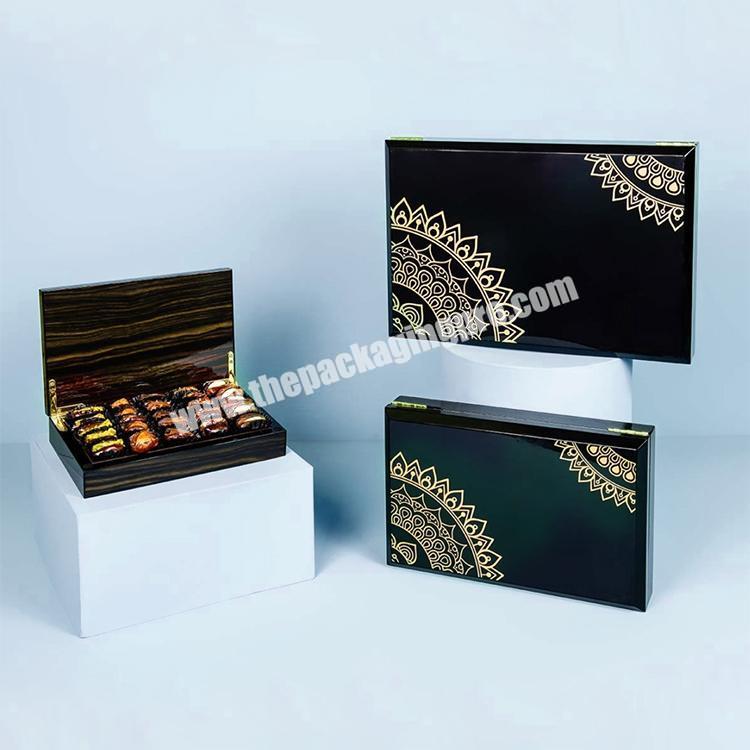 black mdf boxes dividers luxury wooden box chocolate wooden boxes for chocolates