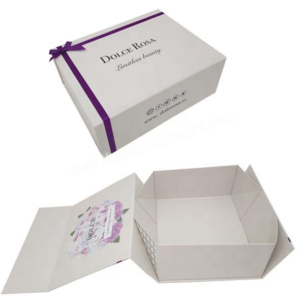 brand logo luxury decorative personalized gift braiding custom magnetic hair extension packaging box