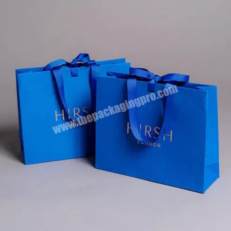 clothing a3 small custom print paper bags with handle custom logo blue large paper bags