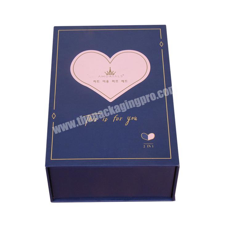 cosmetic storage customized large gift rigid magnetic packaging box