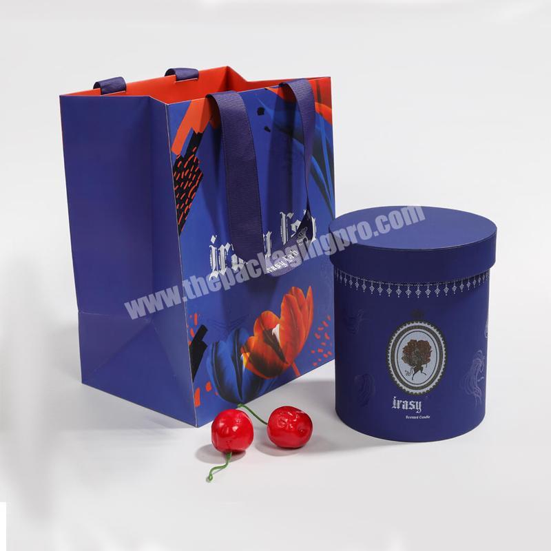 custom 300ml packaging cardboard jars with lids and rigid with gift candle box container candle jar with lid and gift box