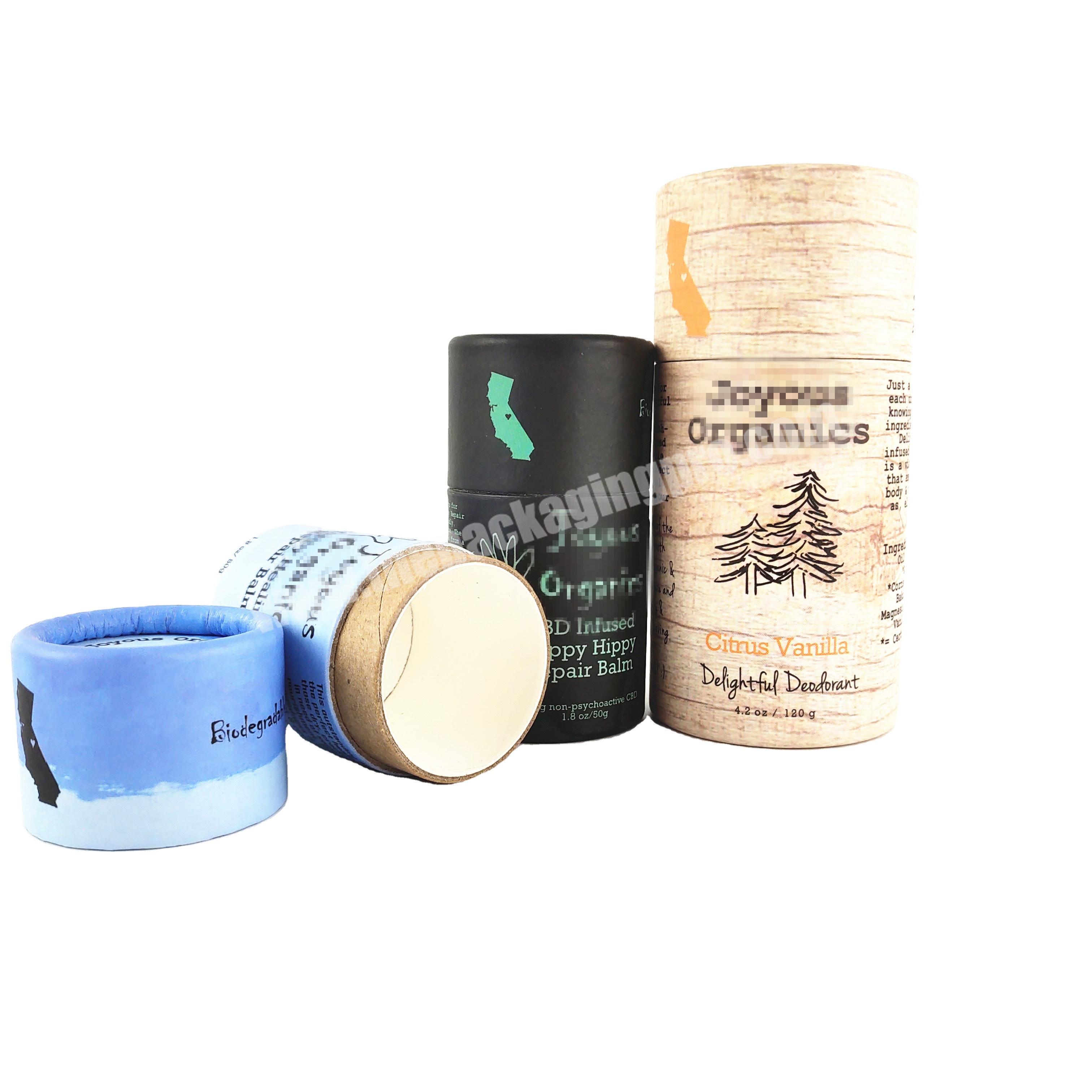 custom biodegradable eco-friendly cosmetic containers push up deodorant stick paper tube