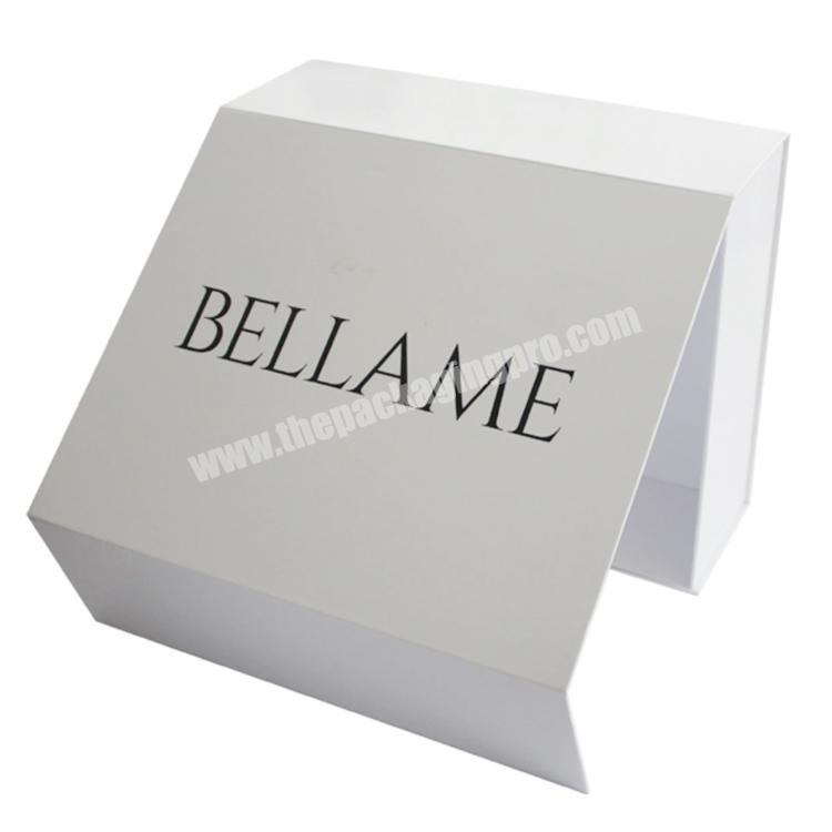 custom cardboard luxury simple white rigid paper flip lid stash packaging magnetic closure gift box