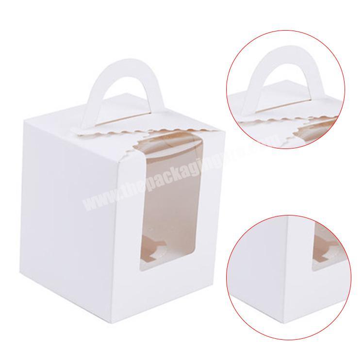 custom collapsible food box packaging paperboard box white cheap paper box with clear window