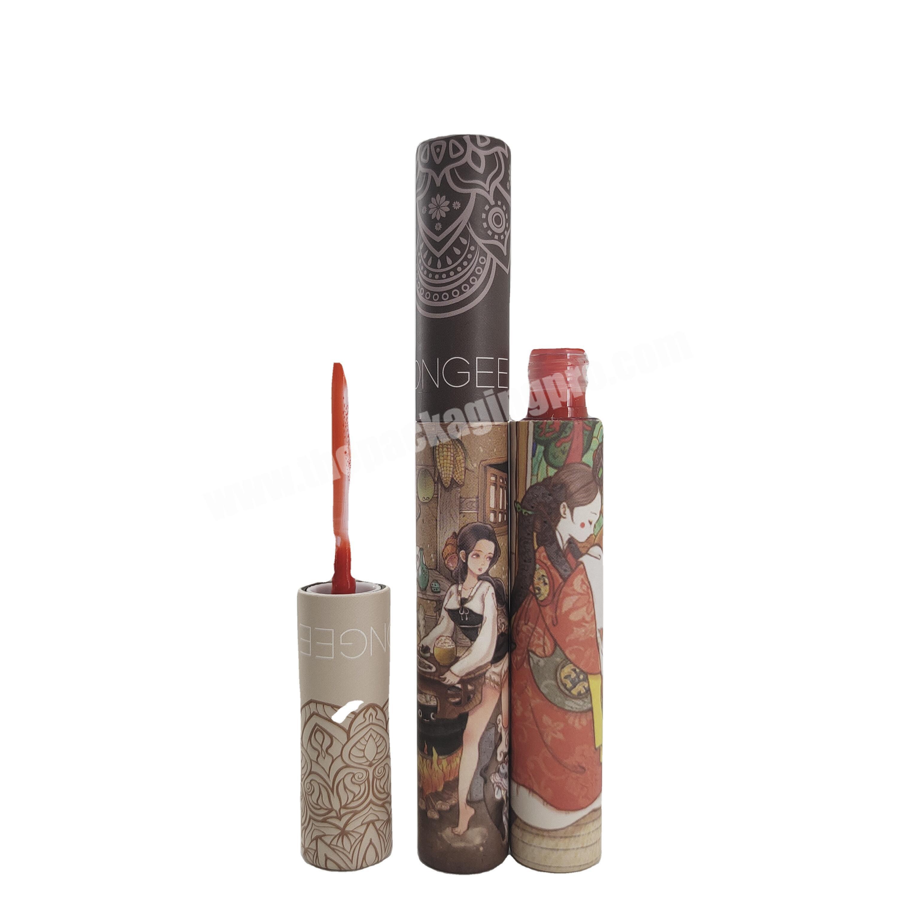 custom design paper tube packiang lip gloss tubes