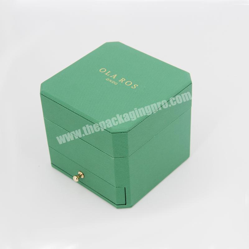 custom eco friendly cases gift luxury black strap watch rotating cute paper travel watch box green packaging watch box