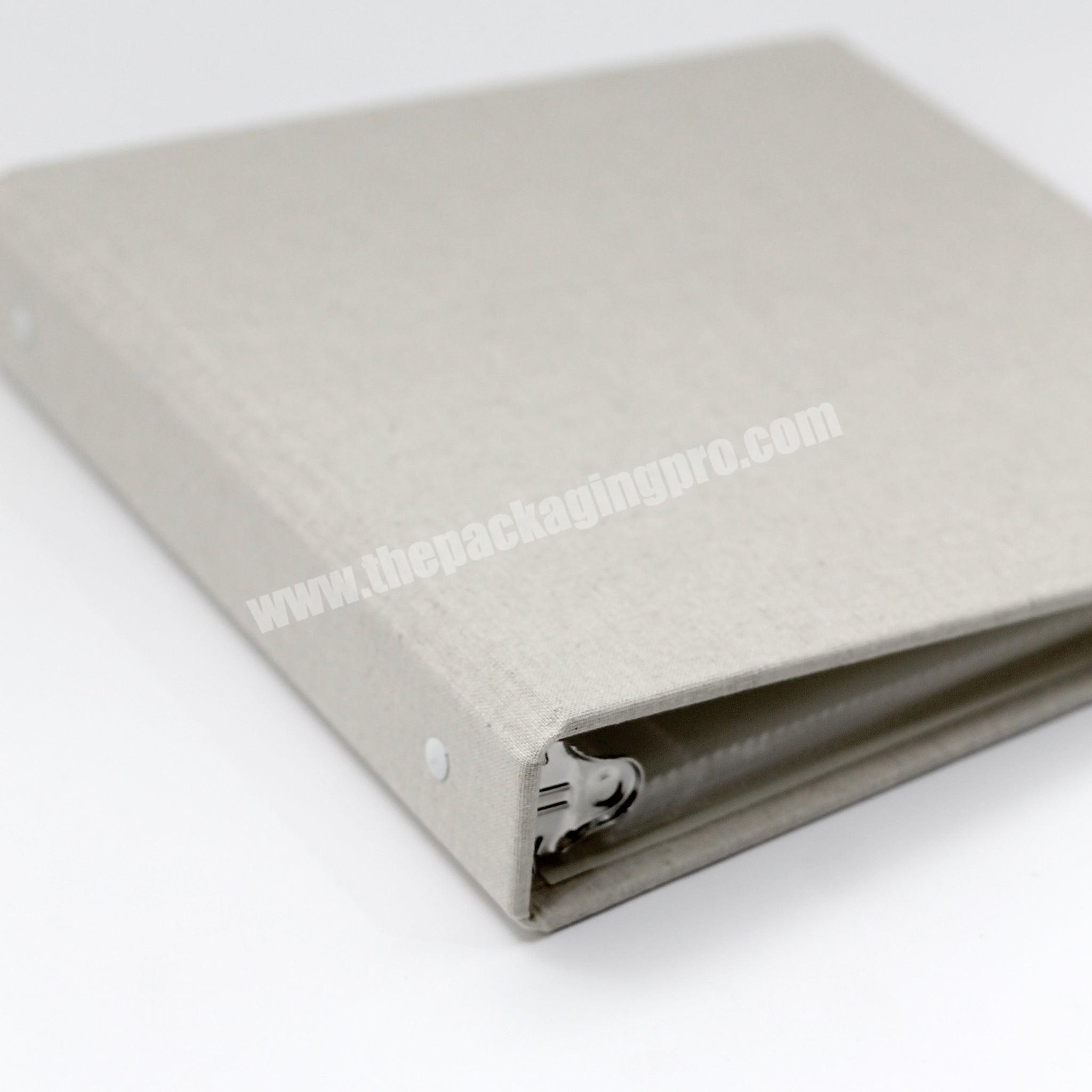 custom fabric small photo album 100 sheets 4 x 6 4 pockets binder card sleeves fabric photo binder 3 ring binder linen