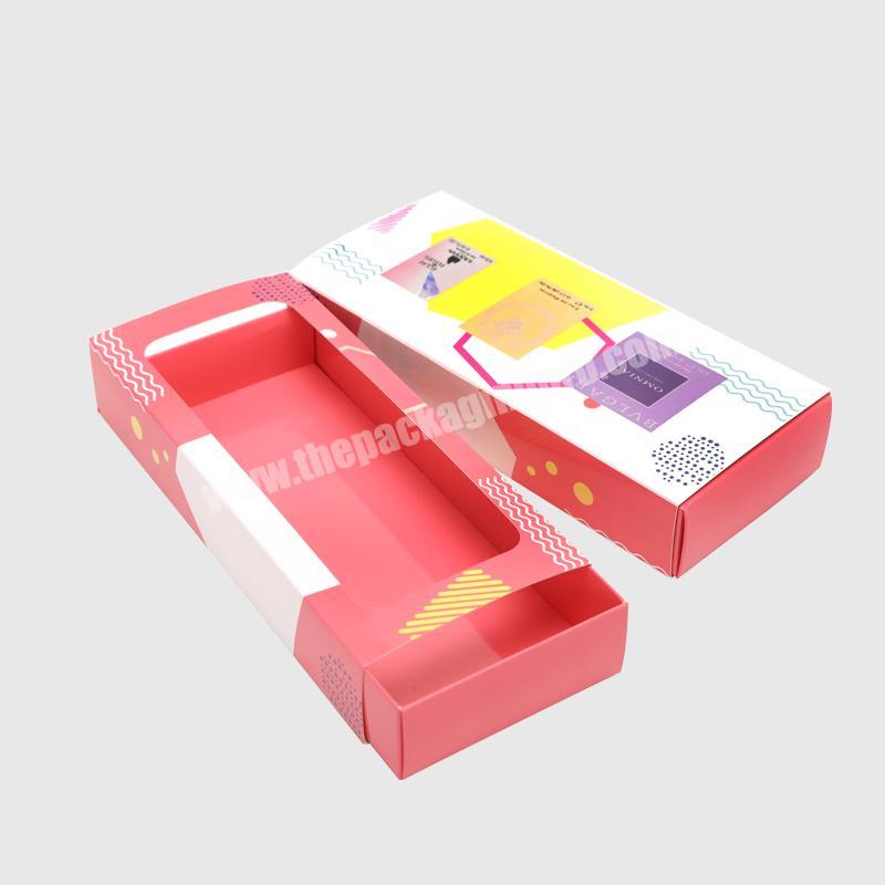 custom gift packing box cosmetic paper box sliding drawer packaging box