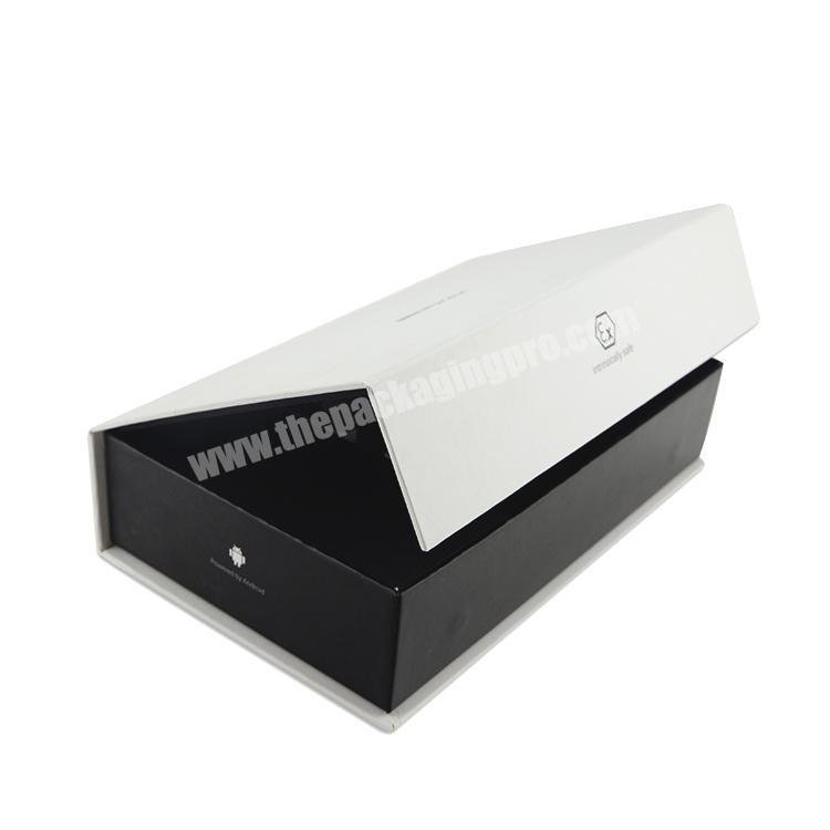 custom hard rigid magnetic cardboard box wholesale white cell phone packaging box