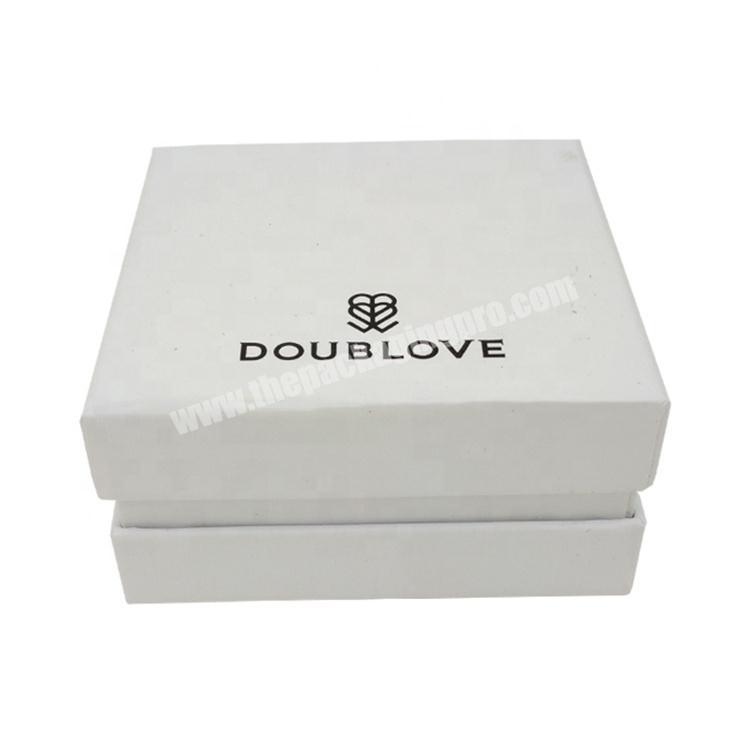 custom logo elegant textured white paper jewellery packaging boxes