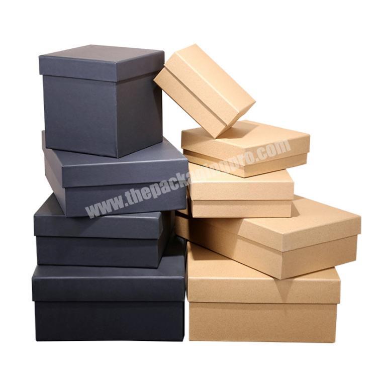 custom logo luxury brown paper box product clothes packaging boxes