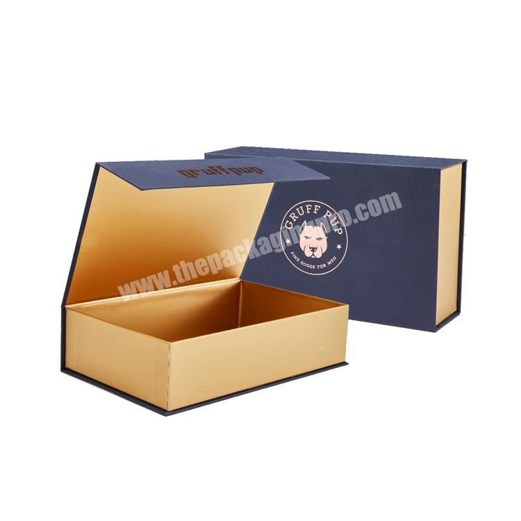 custom logo luxury matte champagne gift box flute rectangle assembled cardboard box gift
