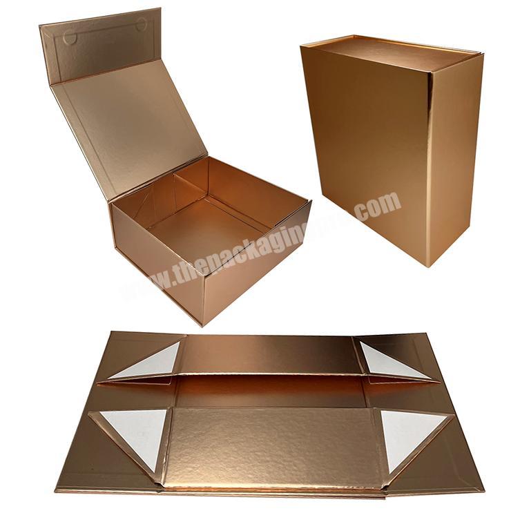 custom logo storage cardboard magnetic kraft paper gold folding gift packaging boxes