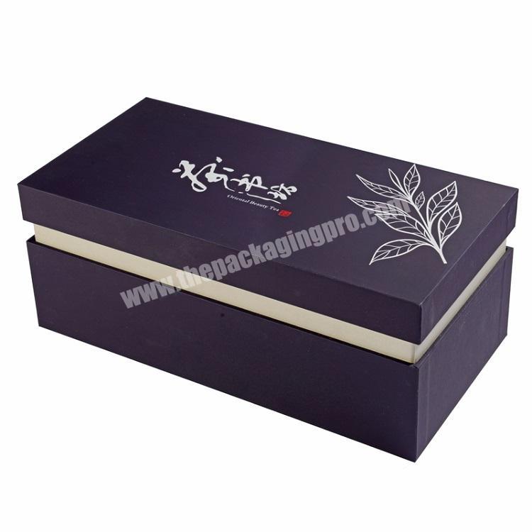 custom luxury cardboard rigid lid teapot packing box with velvet