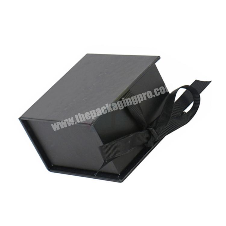 custom luxury gift paper cardboard matte black box packaging