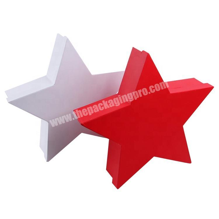 custom luxury top and base cardboard star shaped present set packaging gift box paper