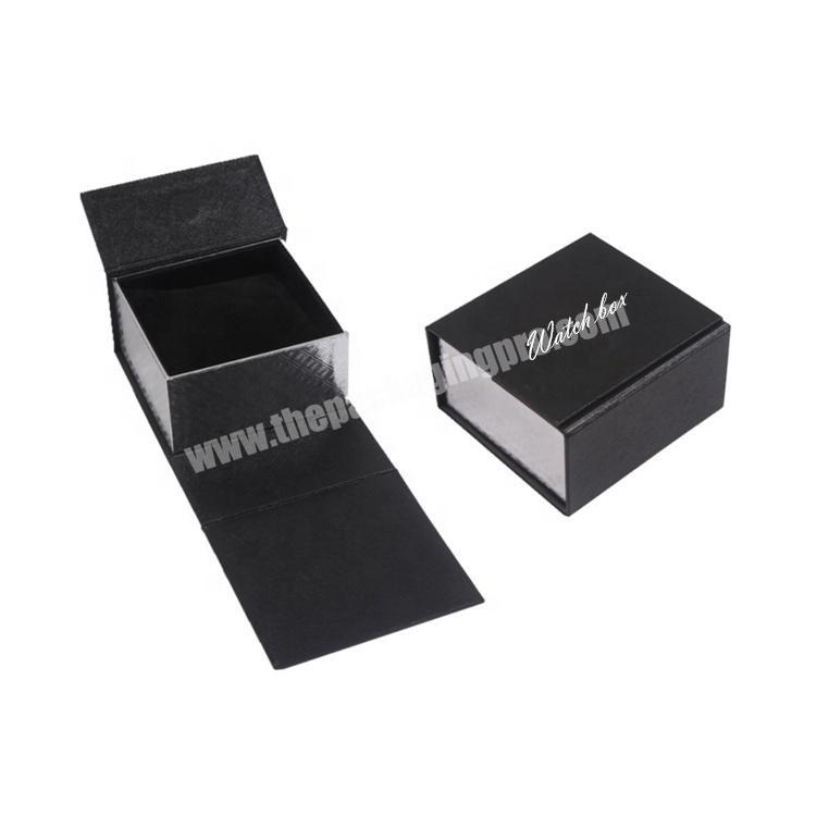 custom own brand magnetic creative book shape paper cardboard smart 2020 black luxury watch box