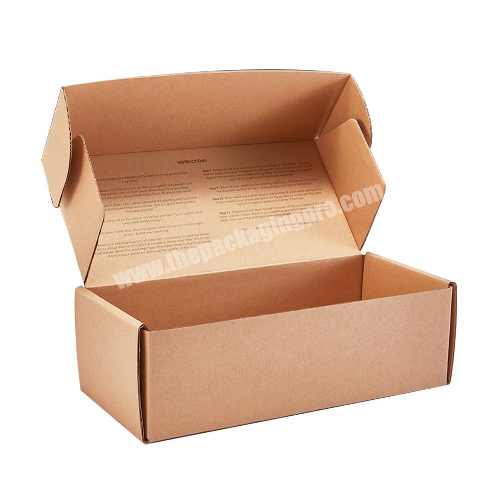 custom packaging custom mailer box eco friendly paper peach color mail box carton