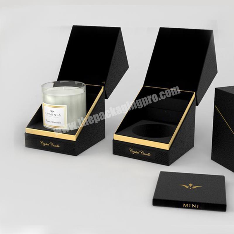 custom packaging tin creative clear rectangle gift box  candle cylinder boxes decorative glass and box for candles