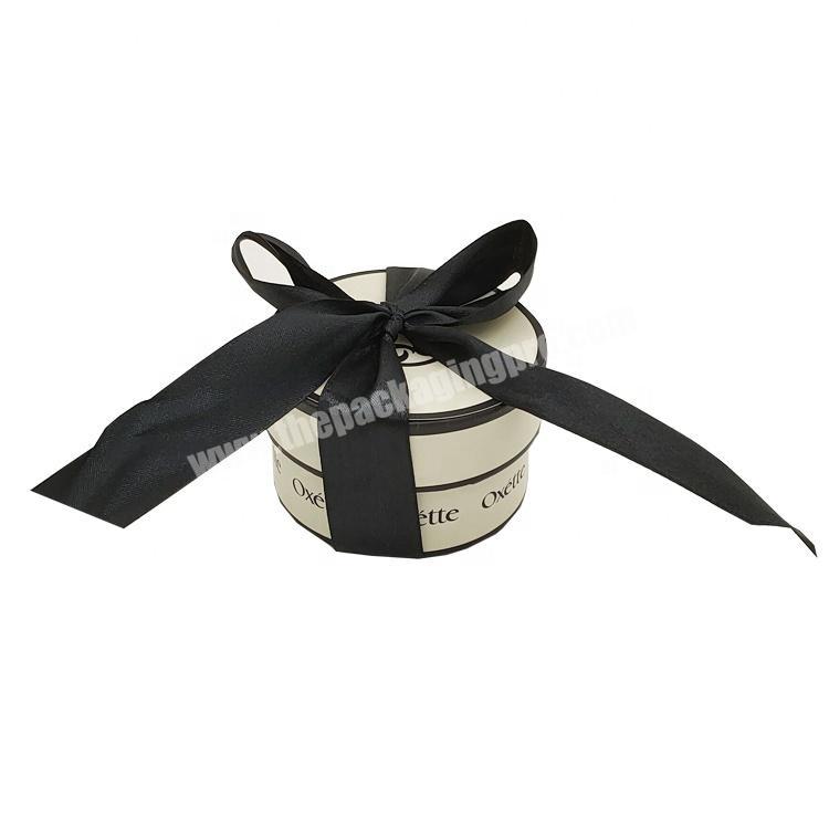 custom printed flocking velvet black cardboard tube jewelry packaging small round gift box