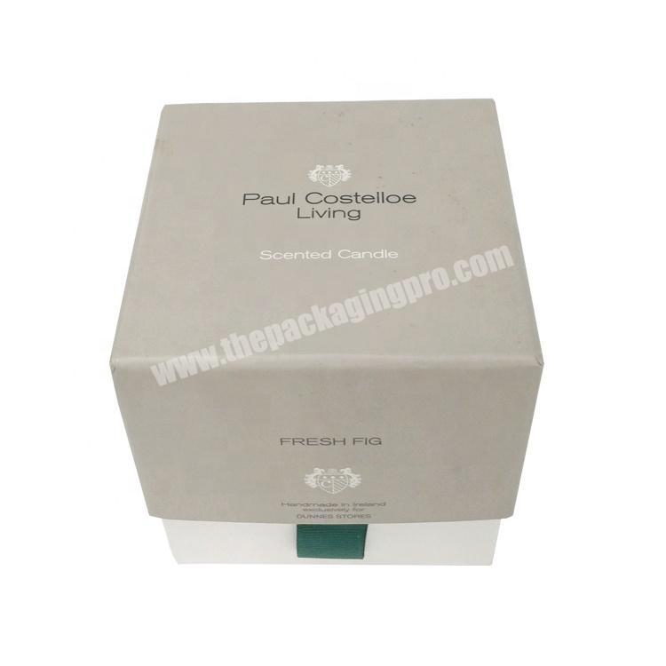 custom square white luxury cardboard candle packaging boxes