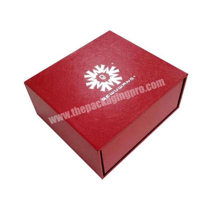 custom wholesale premium luxury cardboard hinged lid packaging jewelry box case cufflink box leather
