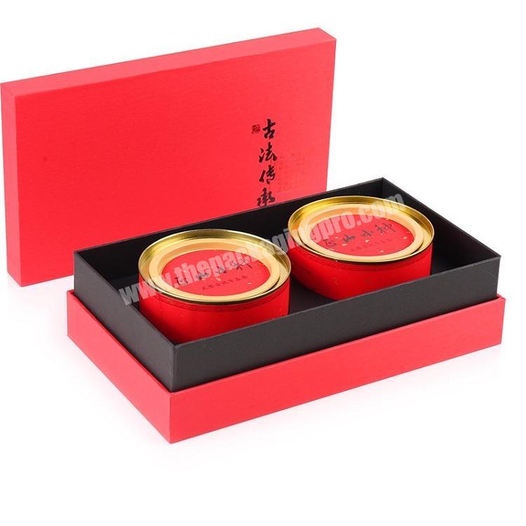customized design luxury cardboard TEA jar gift packaging box with lid