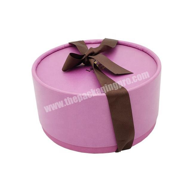 customized luxury cylinder rigid cardboard holiday candy gift packaging round paper box