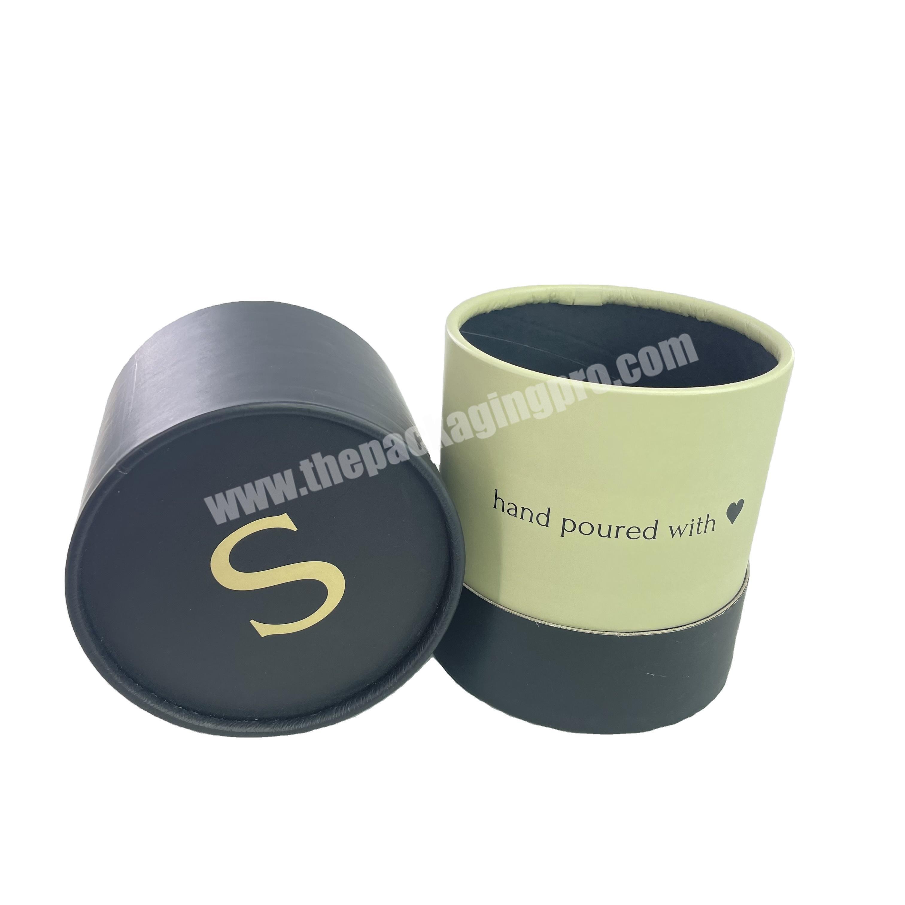 cylinder luxury custom candle box paper candle container packaging wholesaler