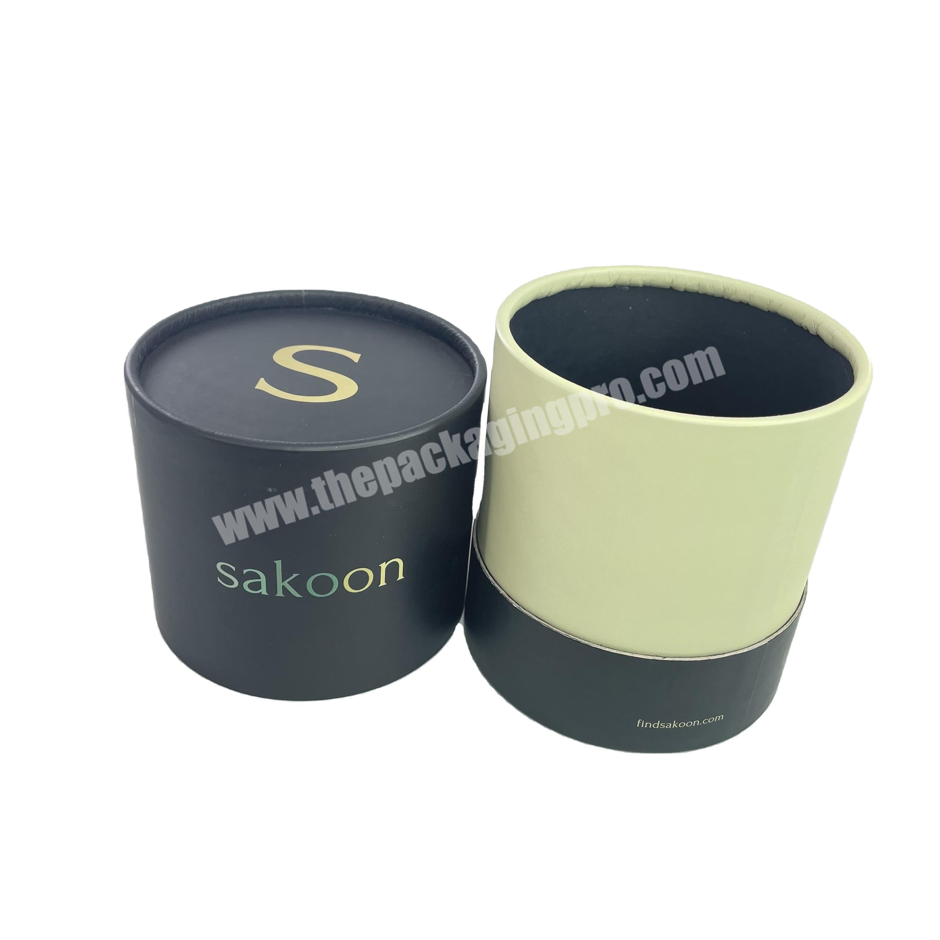 cylinder luxury custom candle box paper candle container packaging