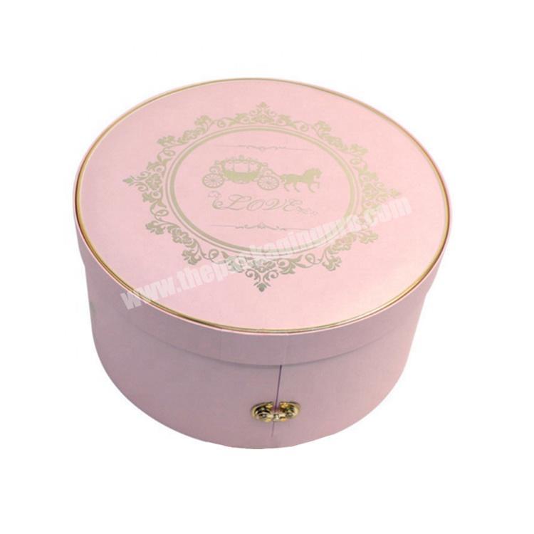 cylinder wholesale luxury oem cardboard round paper packaging box with lid for chocolate candy