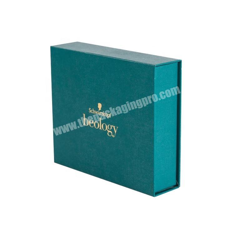 decorated custom logo magnetic closure paper bath set gift box
