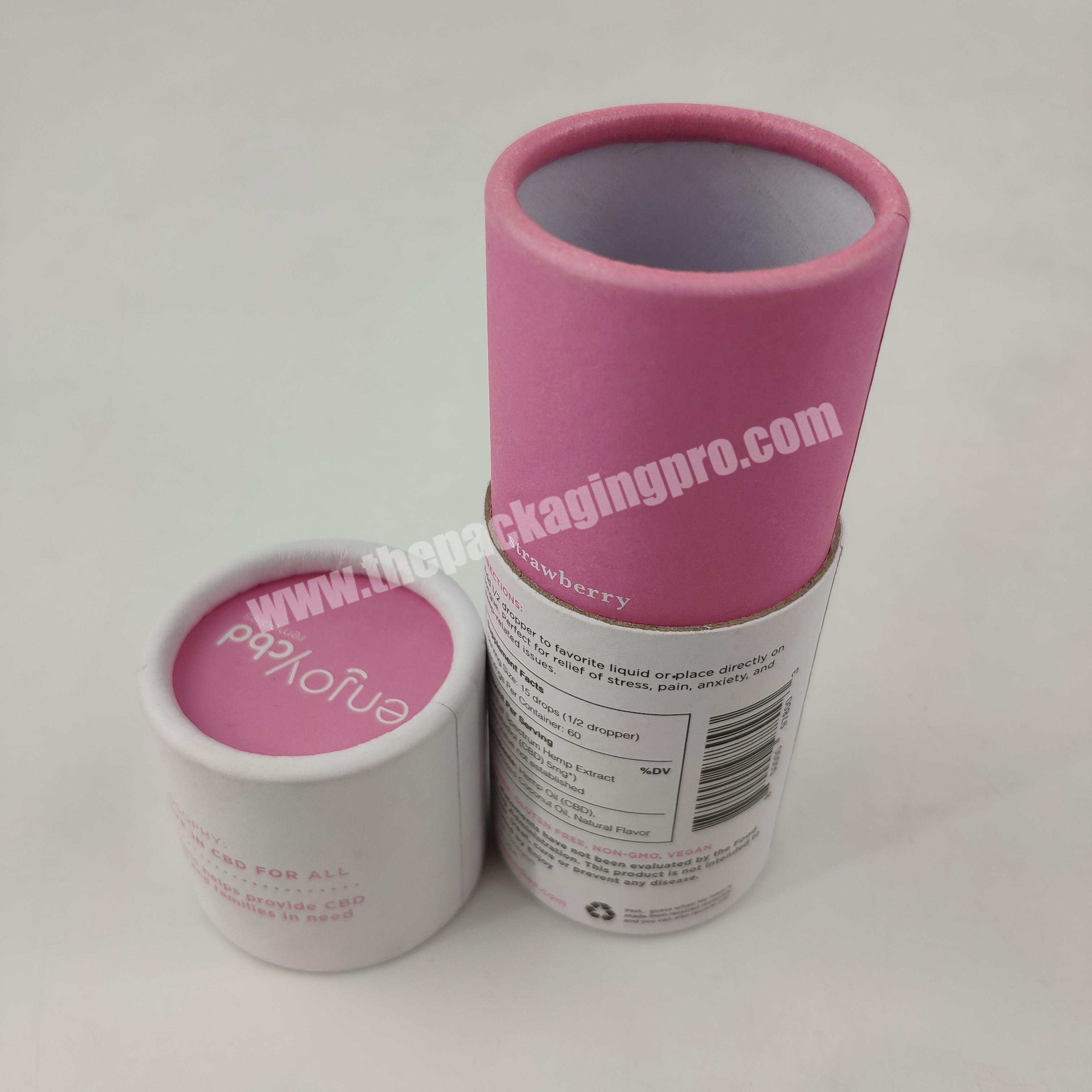 design custom printed eco friendly tube paper cosmetic packaging