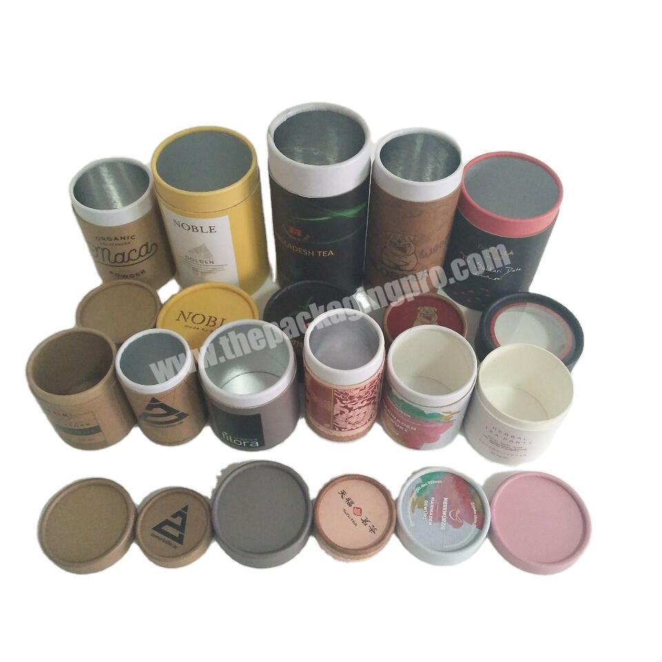eco friendly food grade paper cylinder packaging boxtubecontainer for tea packaging