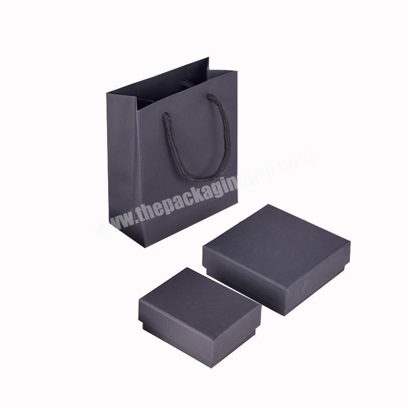 eco friendly material black brown kraft small paper box ring neeclace bracelet jewelry packaging