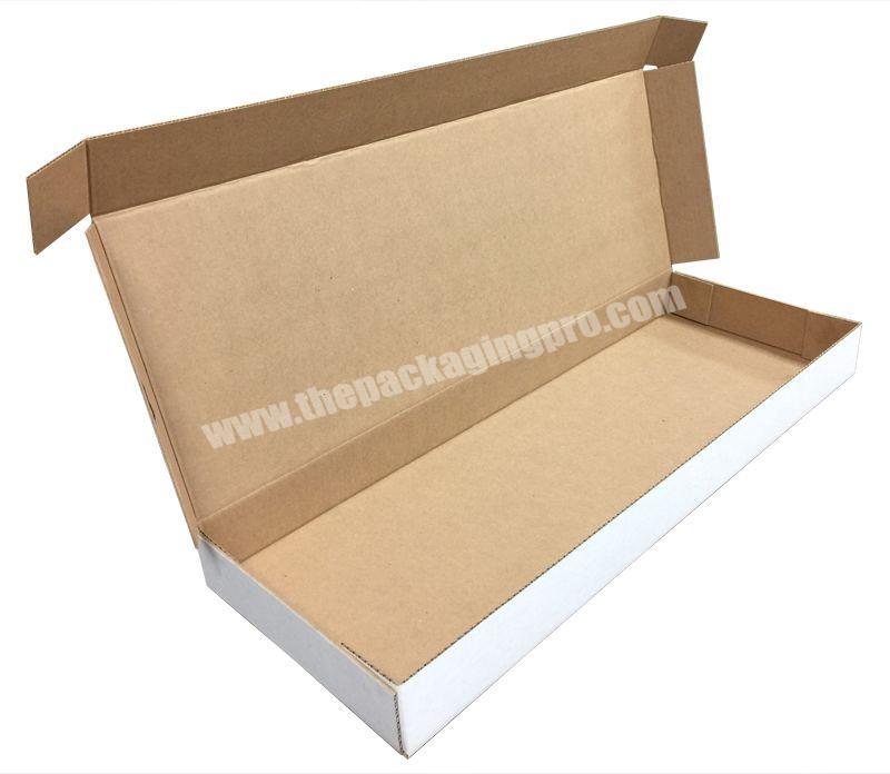 eco friendly white cardboard boxes corrugated small boxes Custom Five Panel Wrap Shipping Boxes