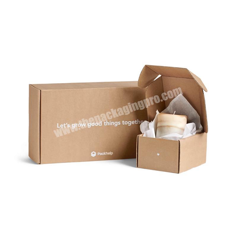 ecofriendly necklace corrugated cardboard box black candle mailing box custom insert