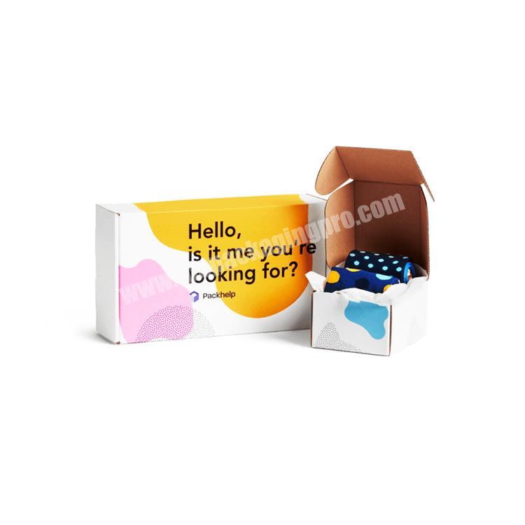extra small eyelash micro corrugated cardboard boxes with logo stickers for mailing boxes