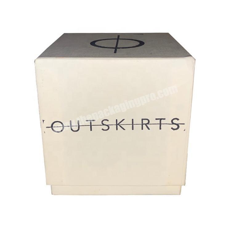 factory luxury rigid cardboard gift box pink fancy printing custom candle box packaging