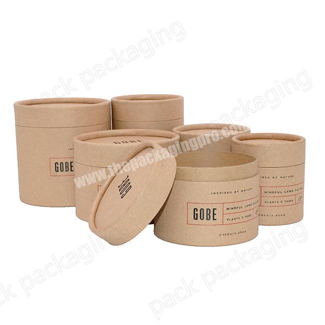 factory price creative biodegradable brown paper tube Kraft paper canister