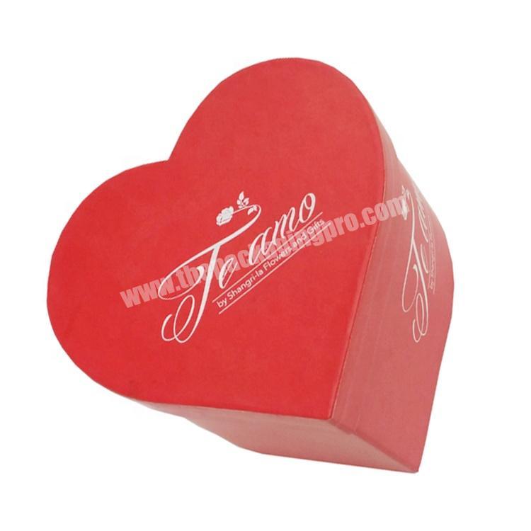 fancy paper heart shaped flower packaging box