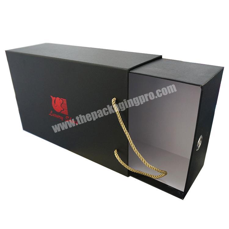 fast delivery low MOQ luxury drawer paper box custom printed for shoes