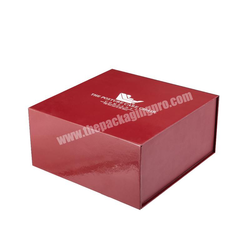 foldable white cardboard wine gift box packaging chain gift box for dessert