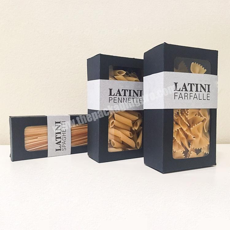 food grade cardboard  pasta boxes pasta packing band sleeve custom pasta box packaging