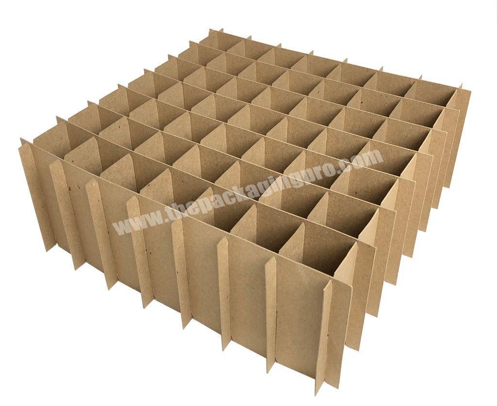 freezer storage boxes dividers chipboard boxes inserts flat 49 81 100 144 cell bottles corrugated Cardboard box with dividers