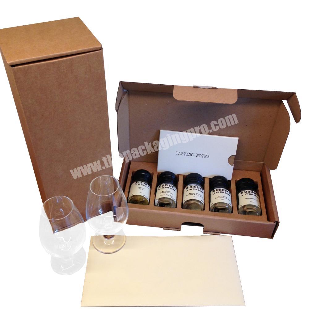 gin wine beer wholesale custom cardboard paper box inner tray food grade gin packing paper box