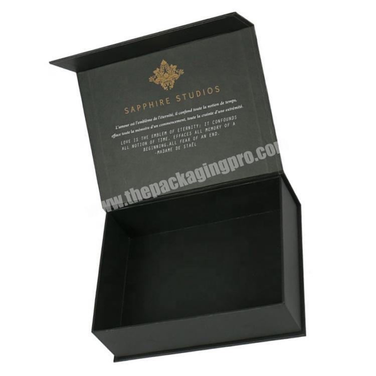 glossy magnetic flip top black empty cardboard cigar box