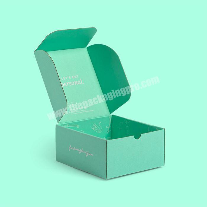 green blank mailer boxes turquoise product eco-friendly mailer boxes custom logo biodegradable packing products box