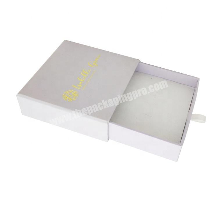 handle foam insert jewelry gift custom drawer open paper cardboard packaging slide out box