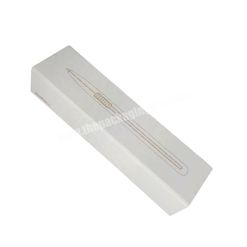 high quality custom logo sliding drawer rigid cardboard paper packaging gift manufacturer pen box luxury with foam insert